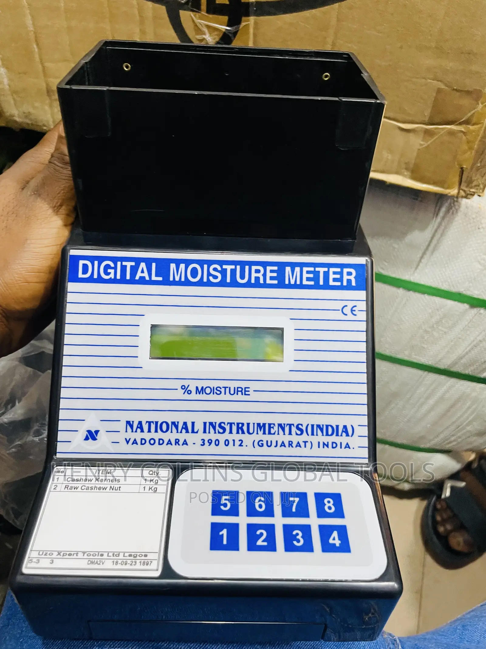 Digital Moisture Meter Cashew Kernels/ Raw Cashew Nuts