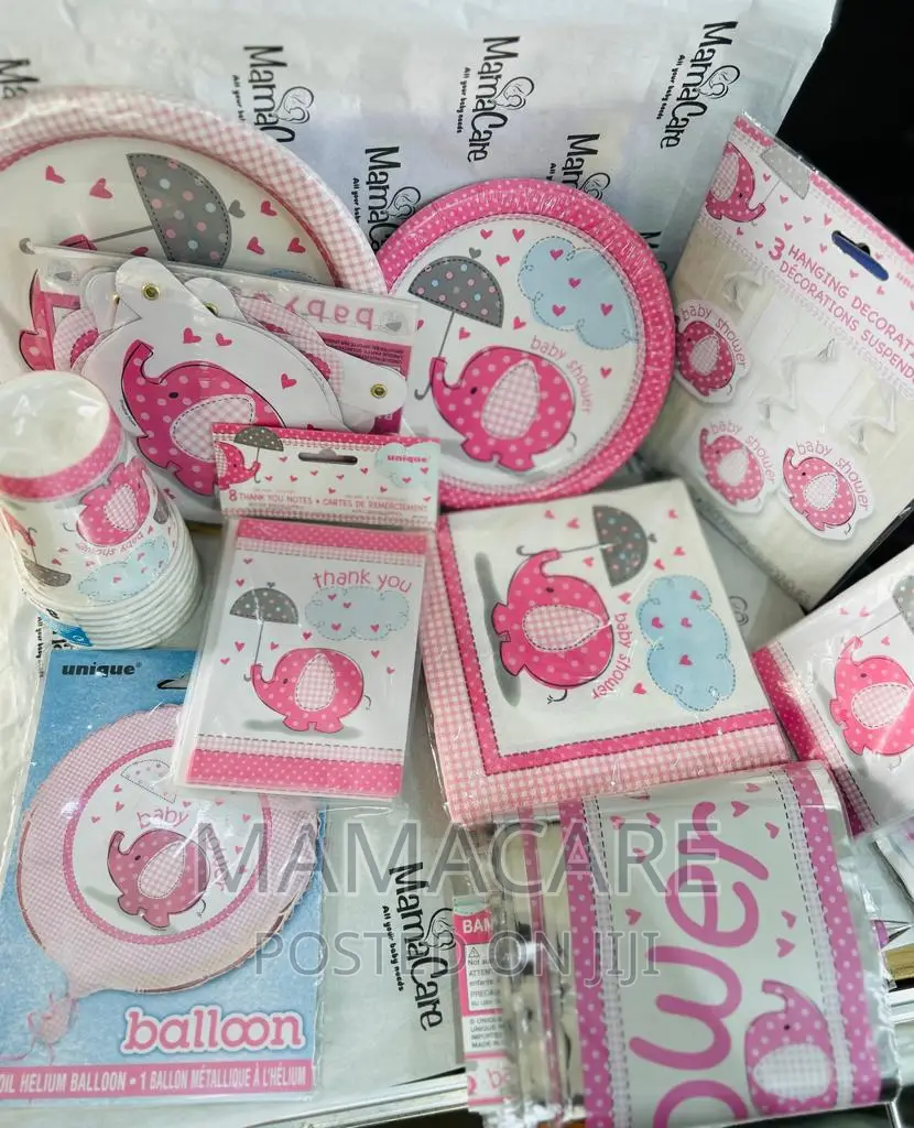 Baby Shower Umbrellaphants Pink Elephants Themes