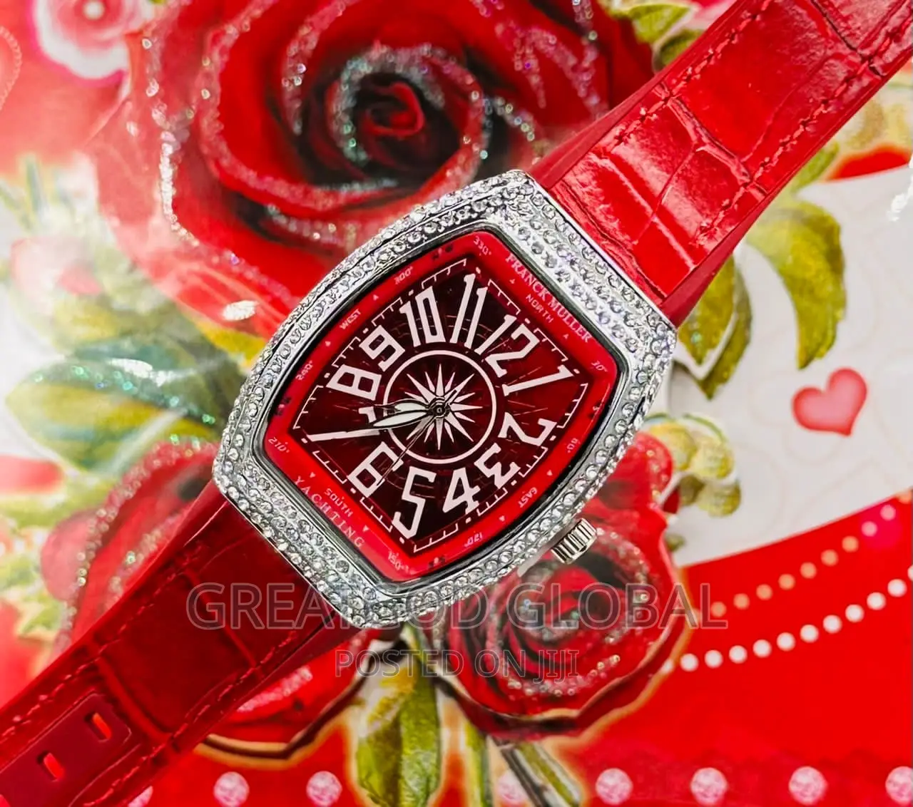 Frank Muller Wristwatch Unique Designs. Red Color