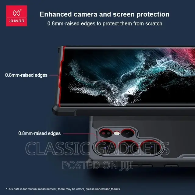 Xundd Crystal Clear Bumper Case for Galaxy S24 Ultra