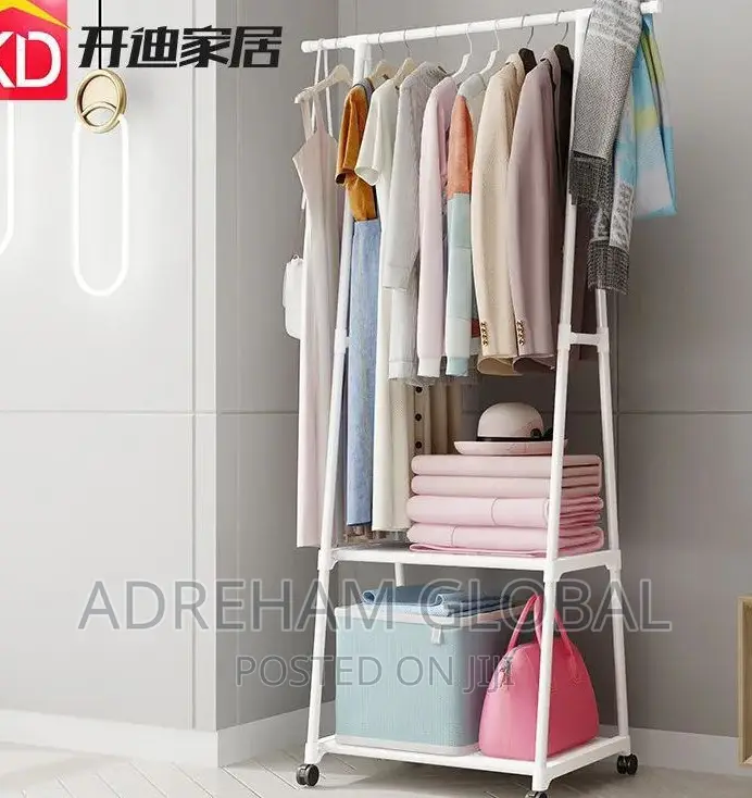 Triangle Shape 2layer Cloth Hanger/Rack With Wheels