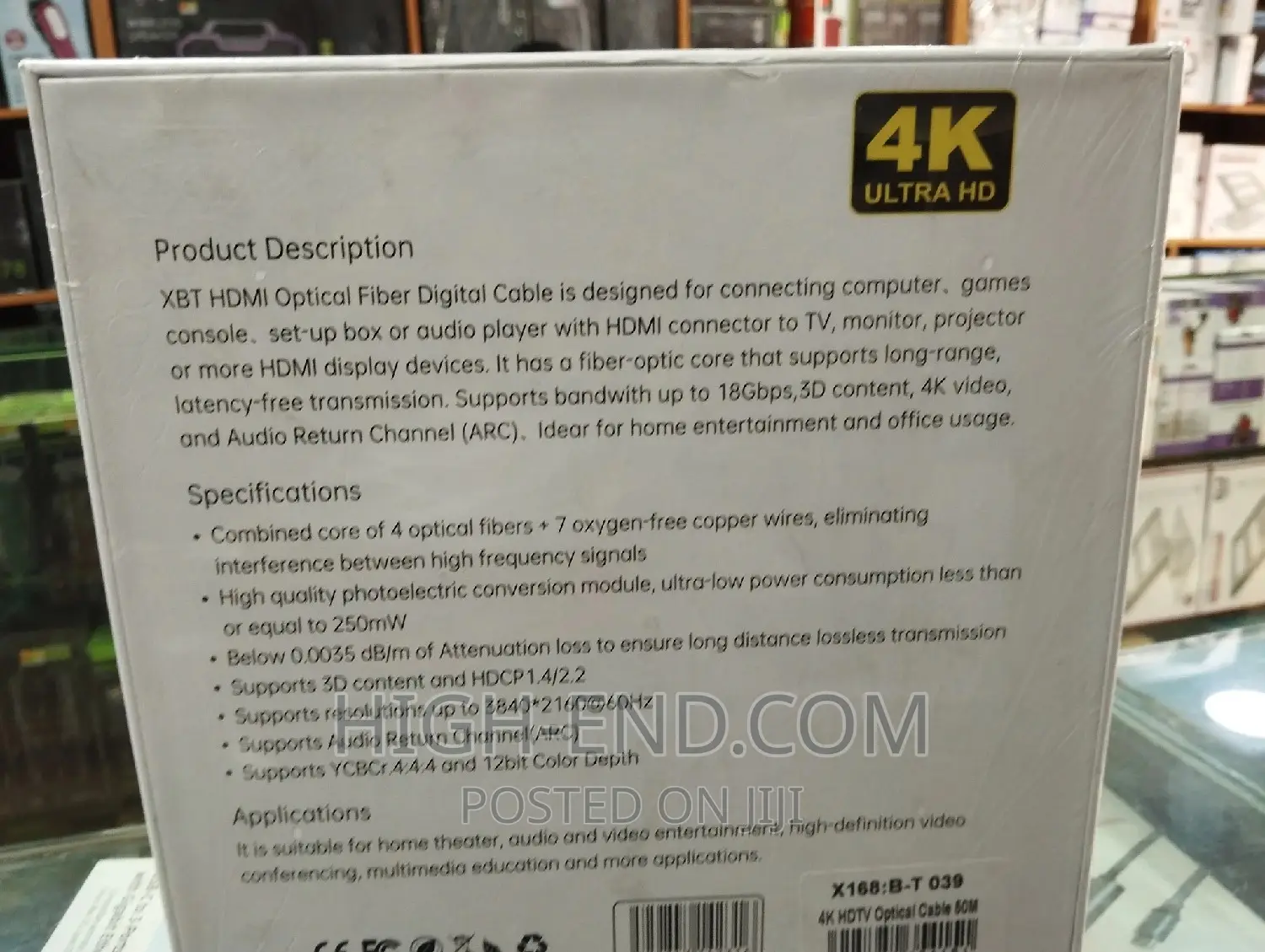 HDMI 50M Ultra HD Optical Fibre Cable