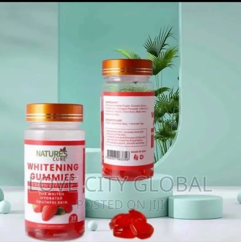Nature's Cure Anti-Aging Skin Whitening Gummies Strawberry
