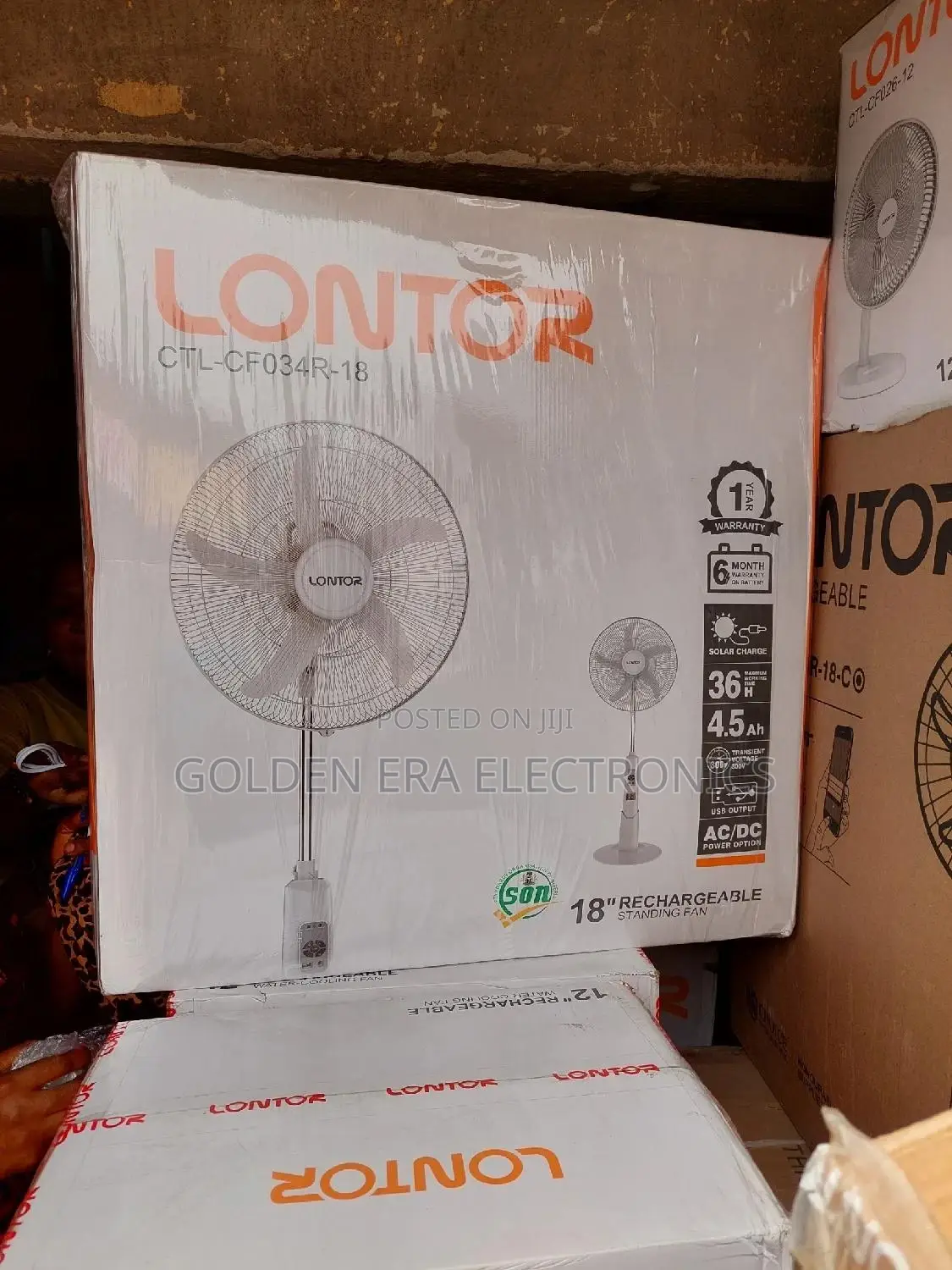 Lontor Rechargeable Fan 18inches