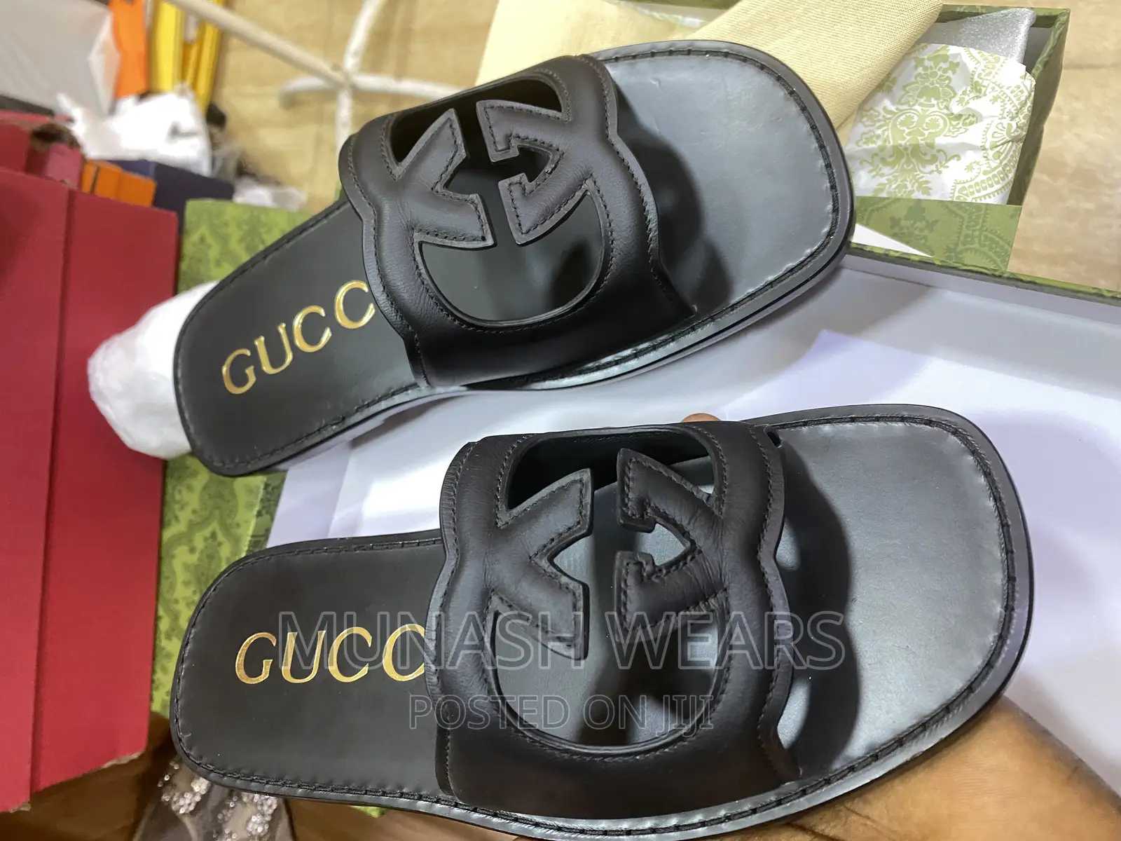 Original Italian Leather Gucci Slipers