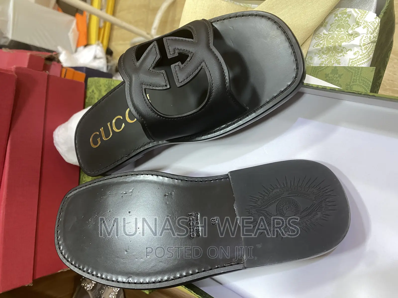 Original Italian Leather Gucci Slipers