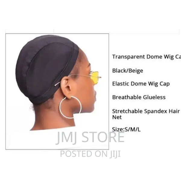 2pcs Spandex Dome Cap - Black Product Code: 4860751