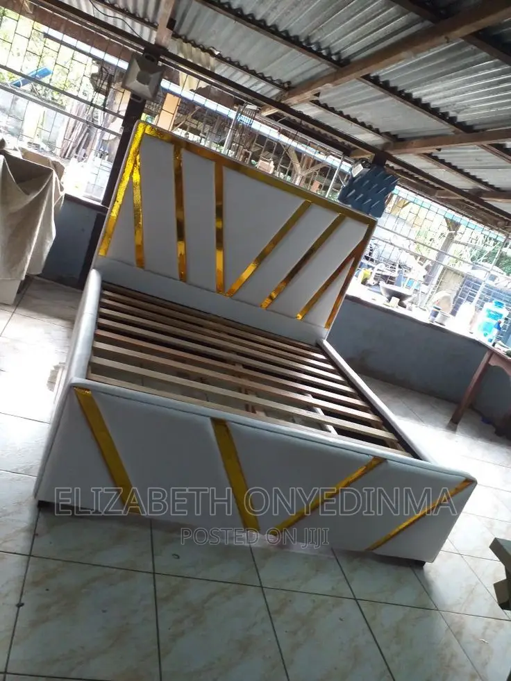 4.5 by 6 Padded Bed Frame