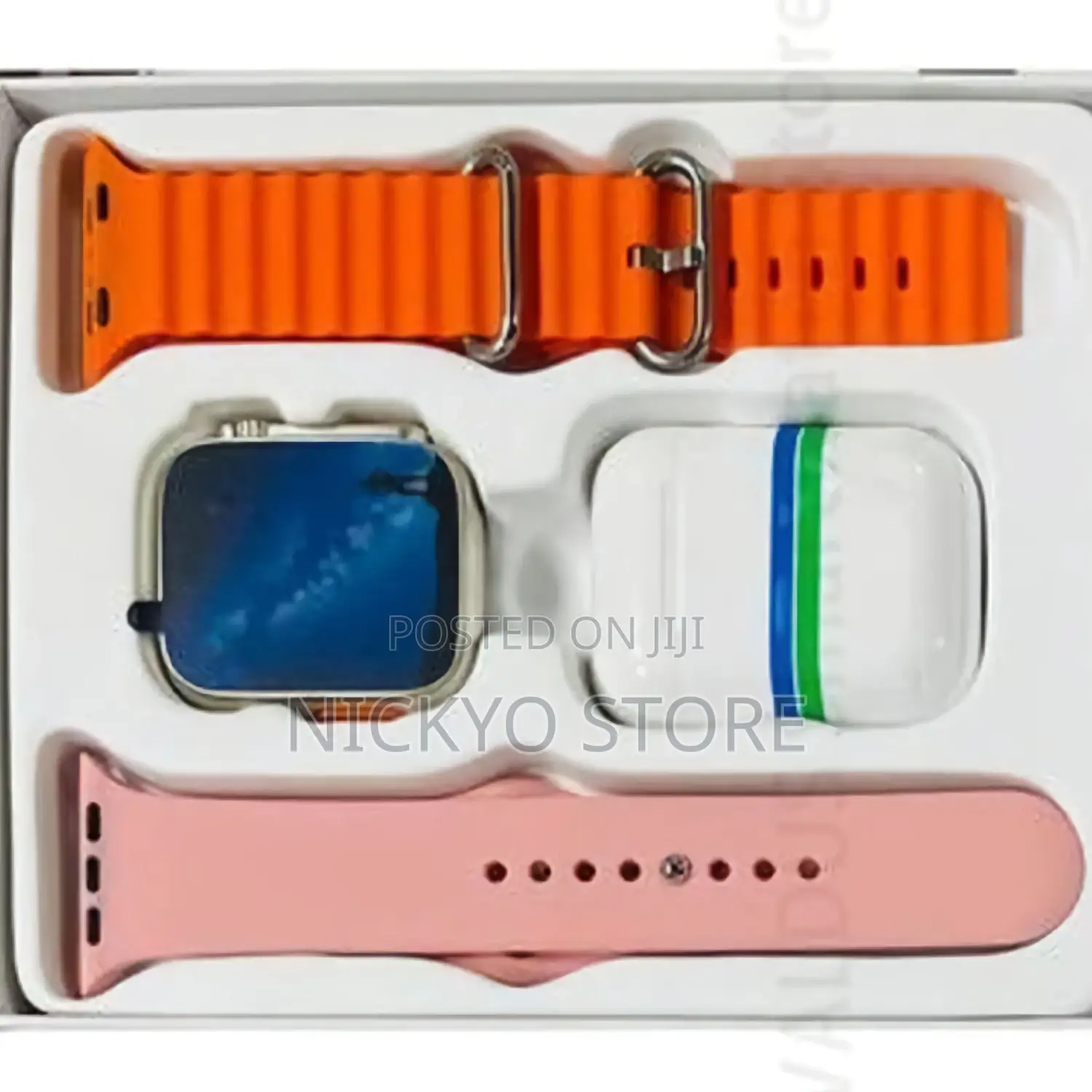 I8 Ultra Smart Watch + Bluetooth Headset + Dual Strap