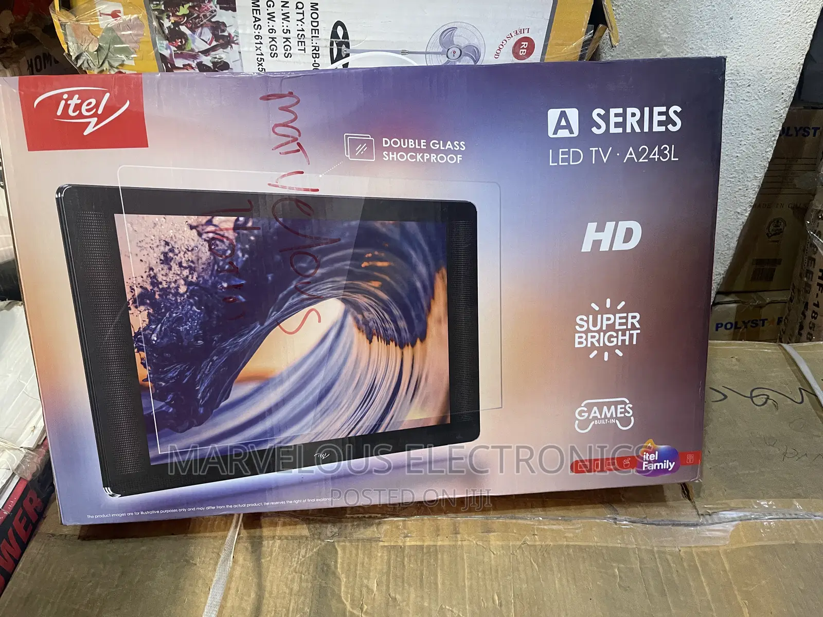 Brand New Itel Framless 24inch DC Solar Panel Television