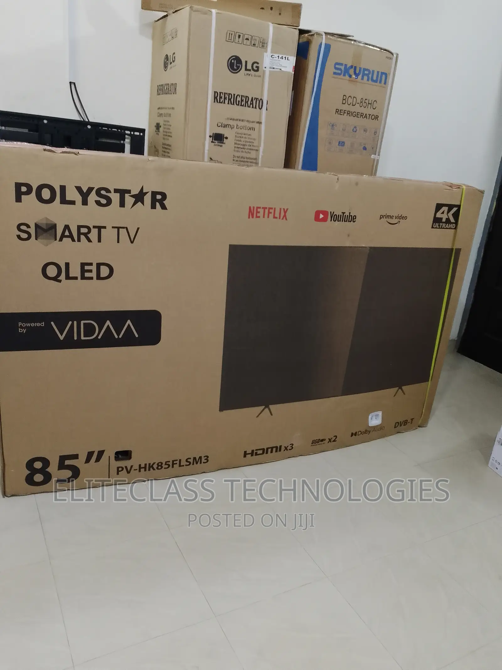 Brand New Polystar 85” Smart LED Ultra HD TV With Netflix