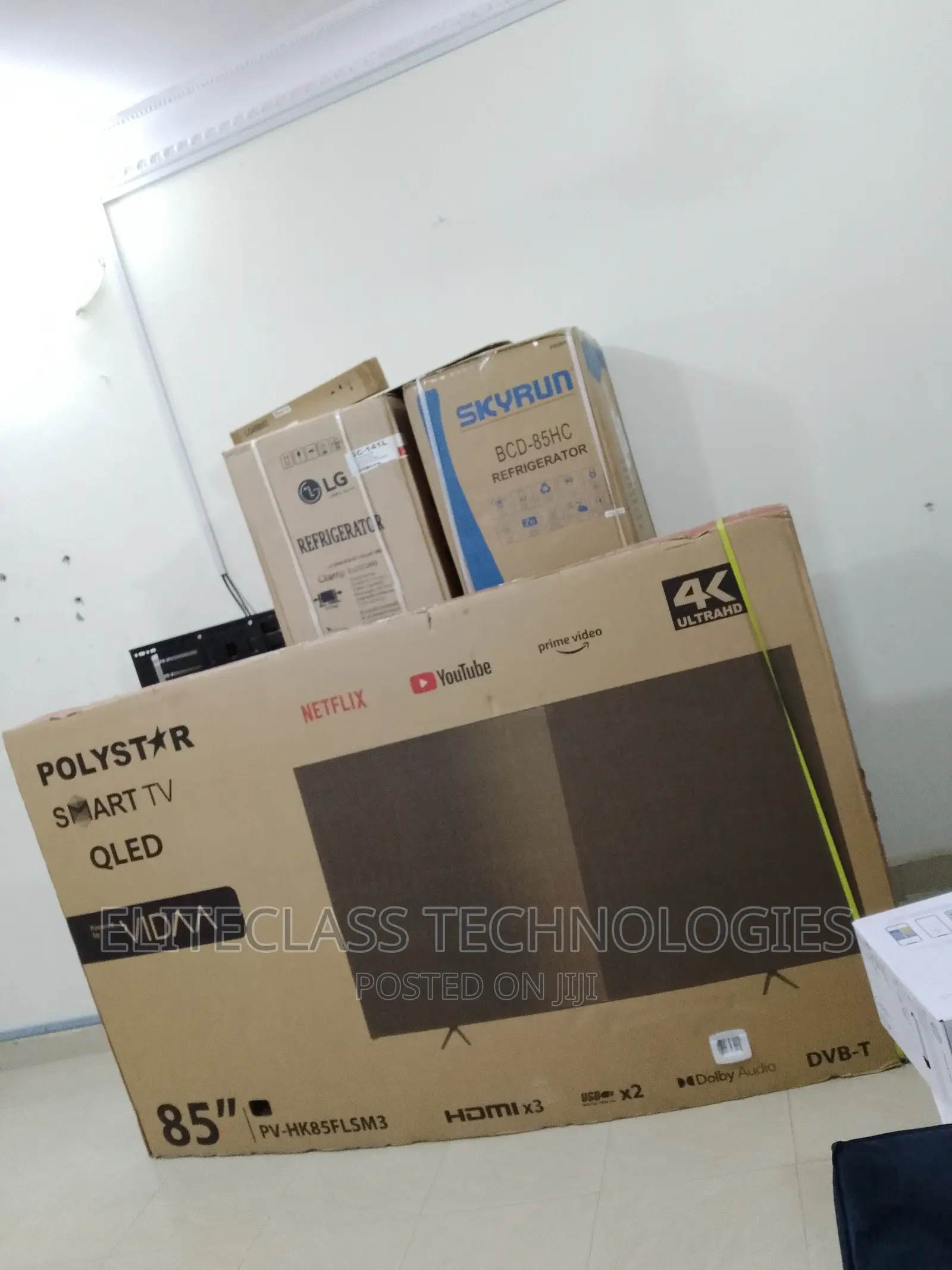 Polystar 85” Smart LED Ultra HD Tv, Plus Netflix