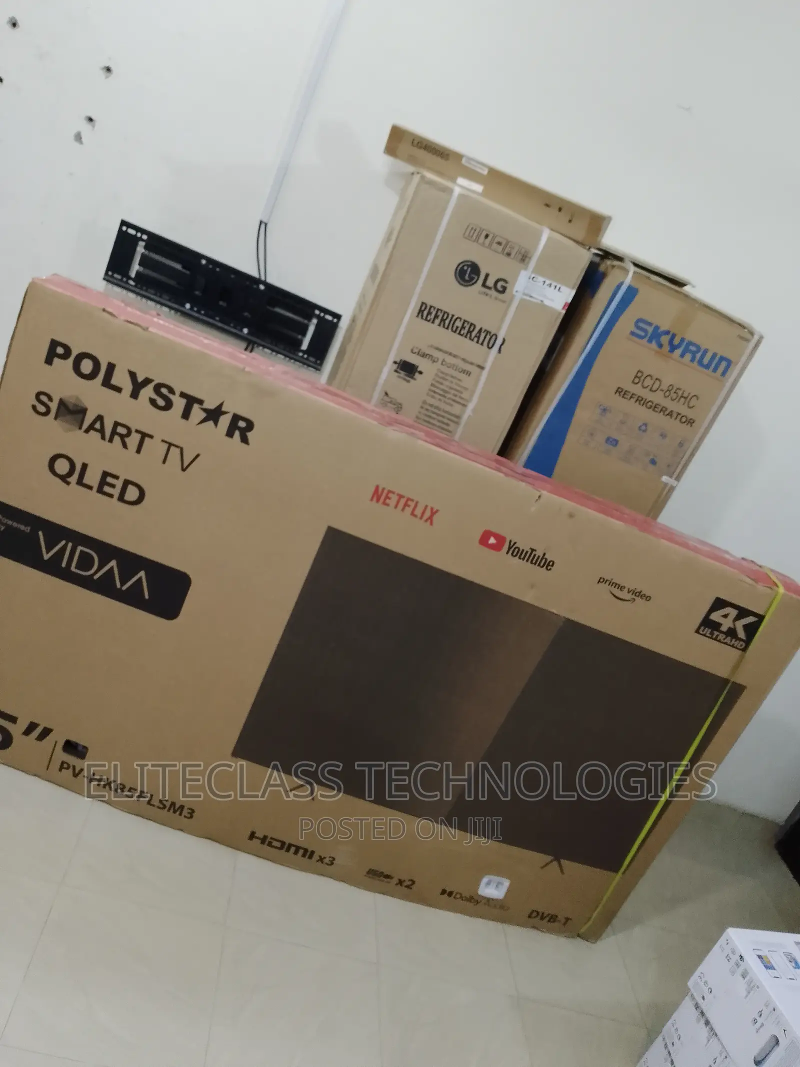 Polystar 85” Smart LED Ultra HD TV Plus Netflix,Frameless