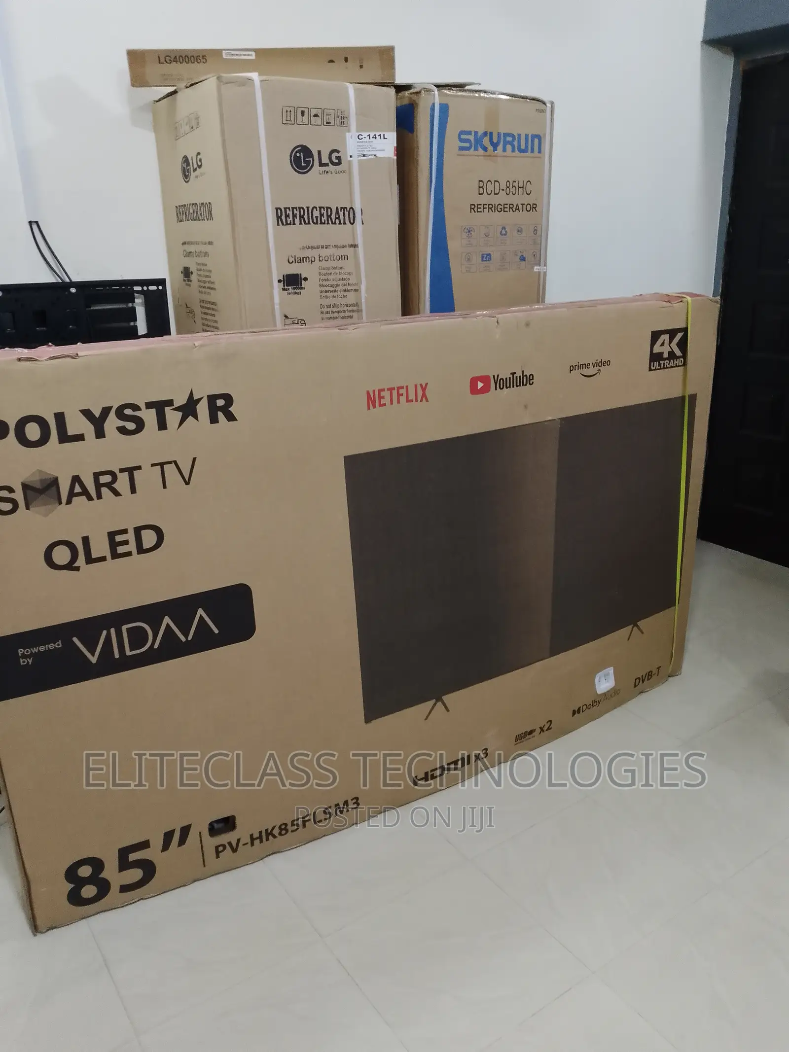 Polystar 85” Smart LED Ultra HD TV Without Frame