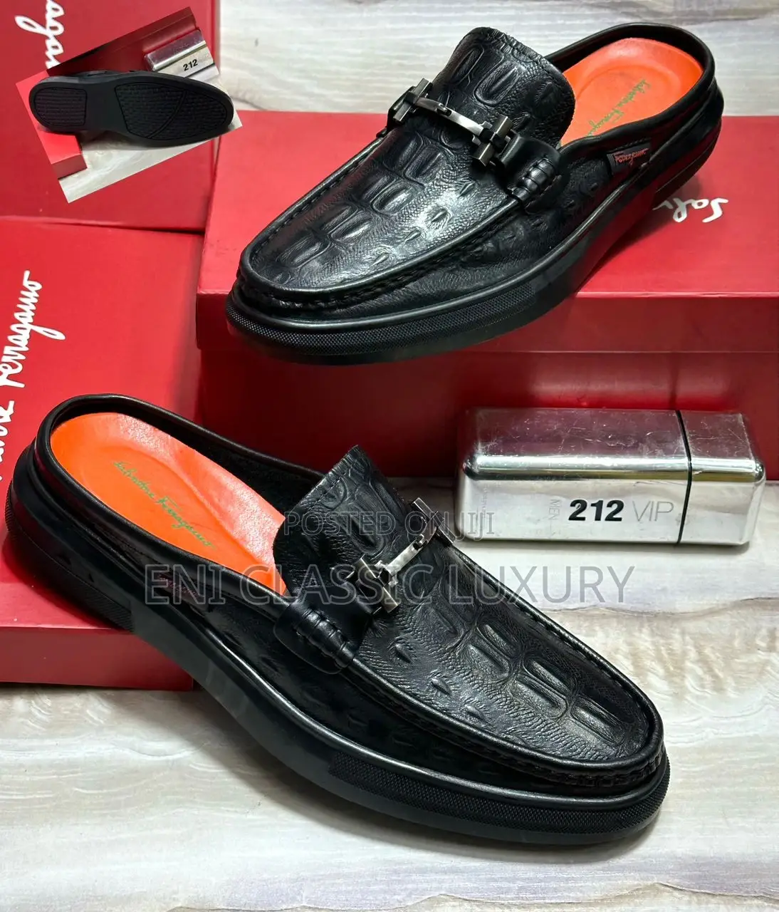 Original Luxury Outfit Salvatore Ferragamo Leather Shoes