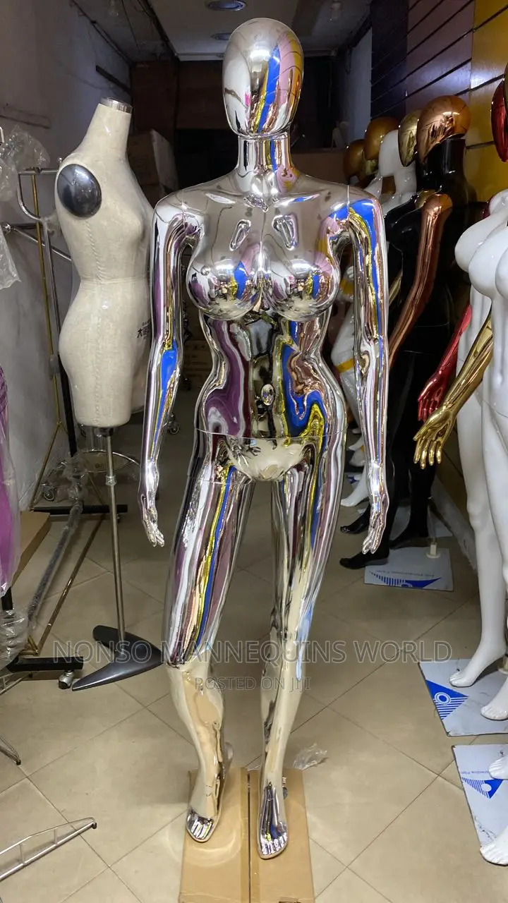 Gold Chrome Silver Chrome Luxury Female Mannequin