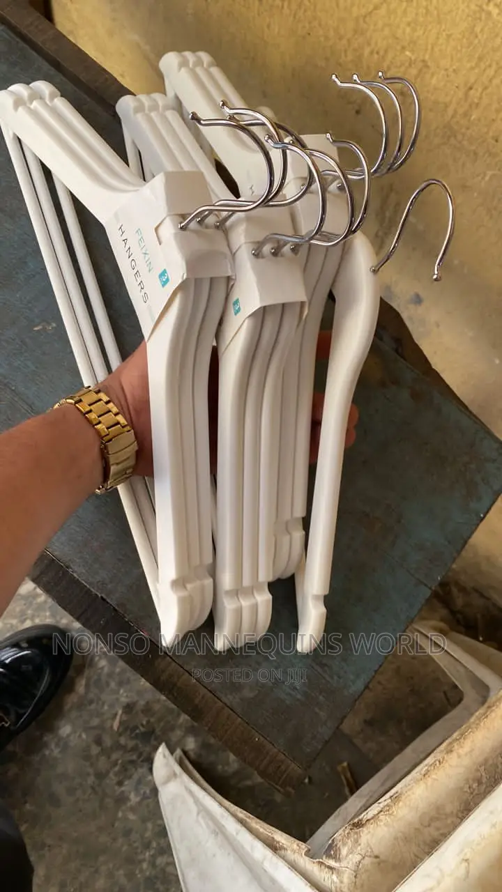 White Ceramic Hangers for Clothes