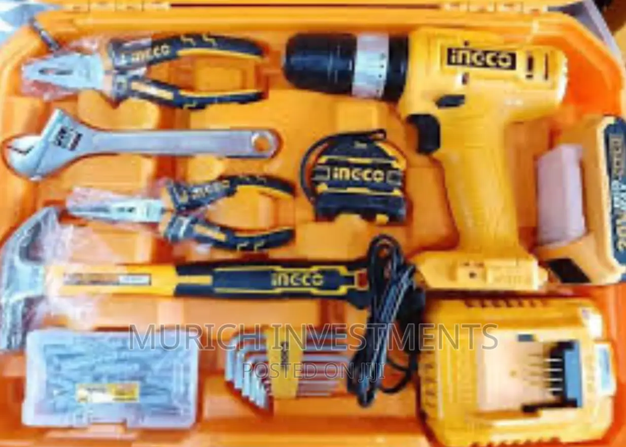 20v Cordless Impact Drill With 165pcs Tools Set Accessories