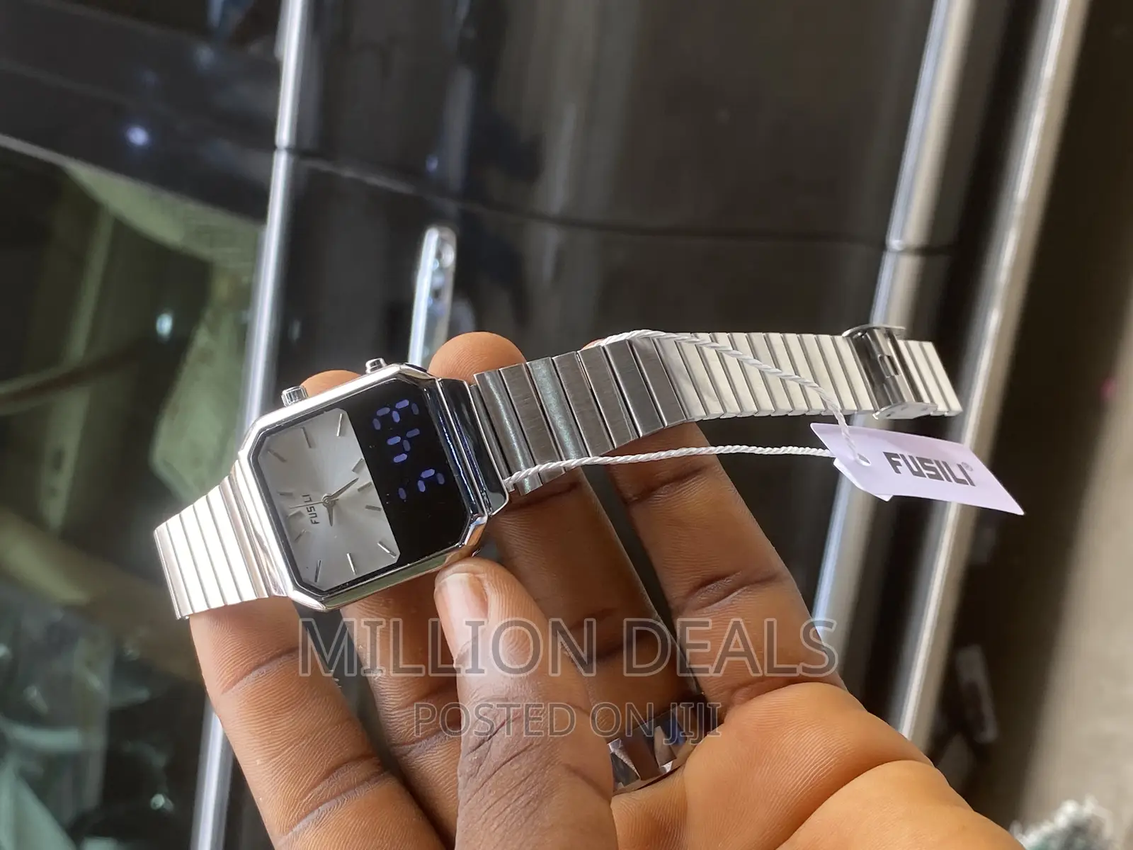 Dual Timer Stainless Steel Unique Wrist Watch
