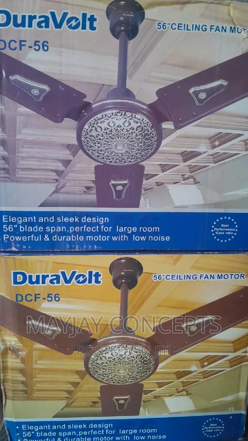 Duravolt Giant 56inches Ceiling Fan-Brown and Whitecolour