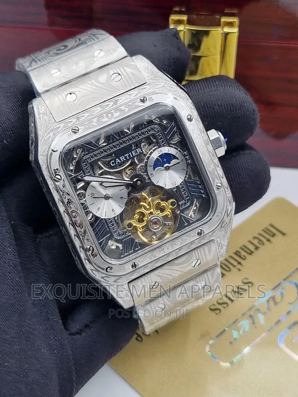 Silver Plated Colour Original Cartier Men's Watches