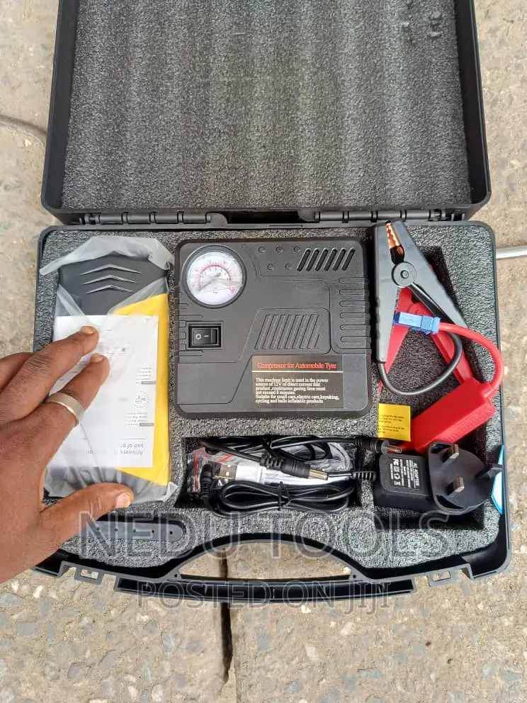 Jump Starter, Pump and Power Bank for Vehicle