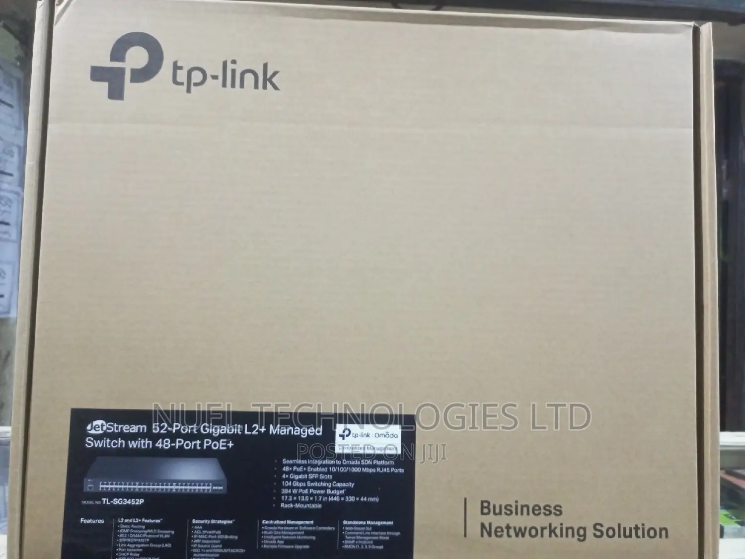 Tp-Link 52-Port Gigabit L2+ Managed Switch With 48-Port Poe+