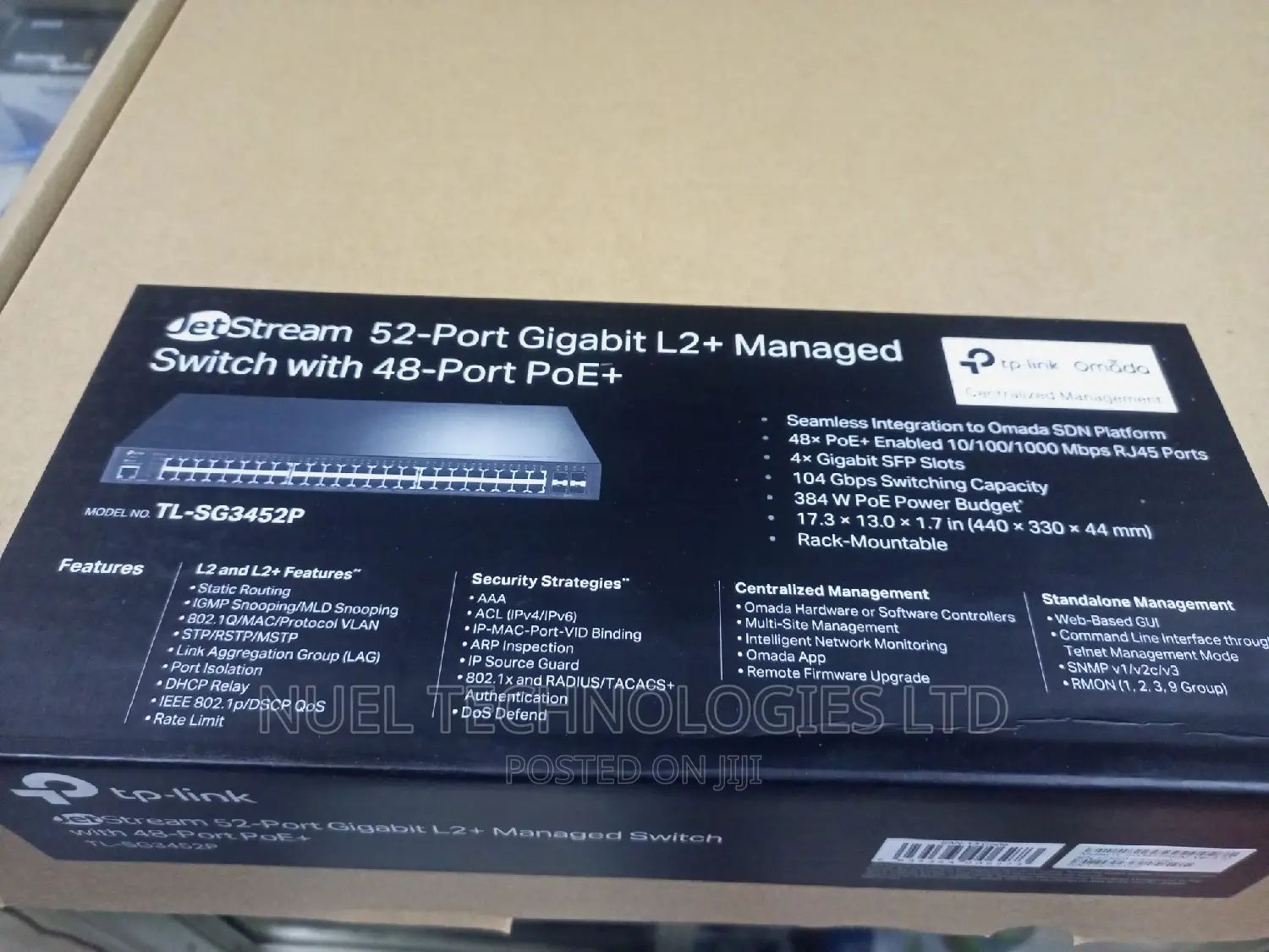 Tp-Link 52-Port Gigabit L2+ Managed Switch With 48-Port Poe+