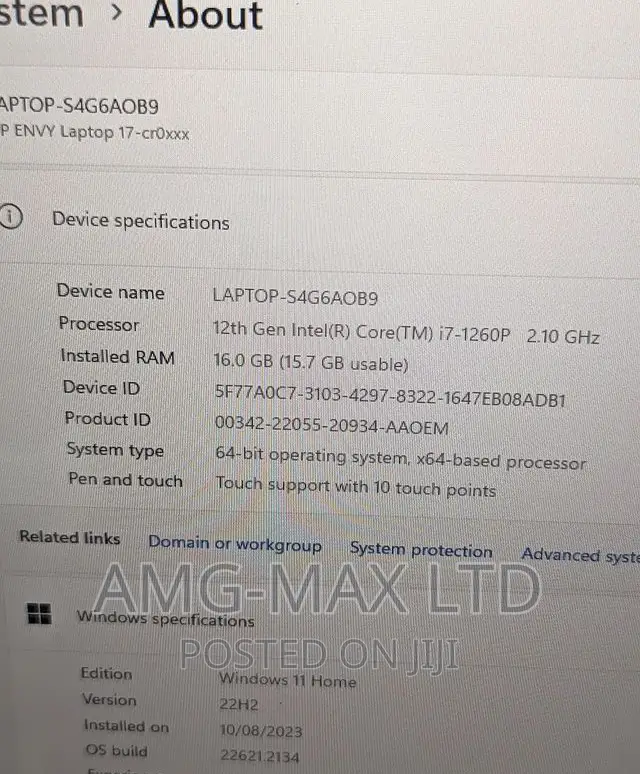 Laptop HP Envy 17 16GB Intel Core I7 SSD 512GB