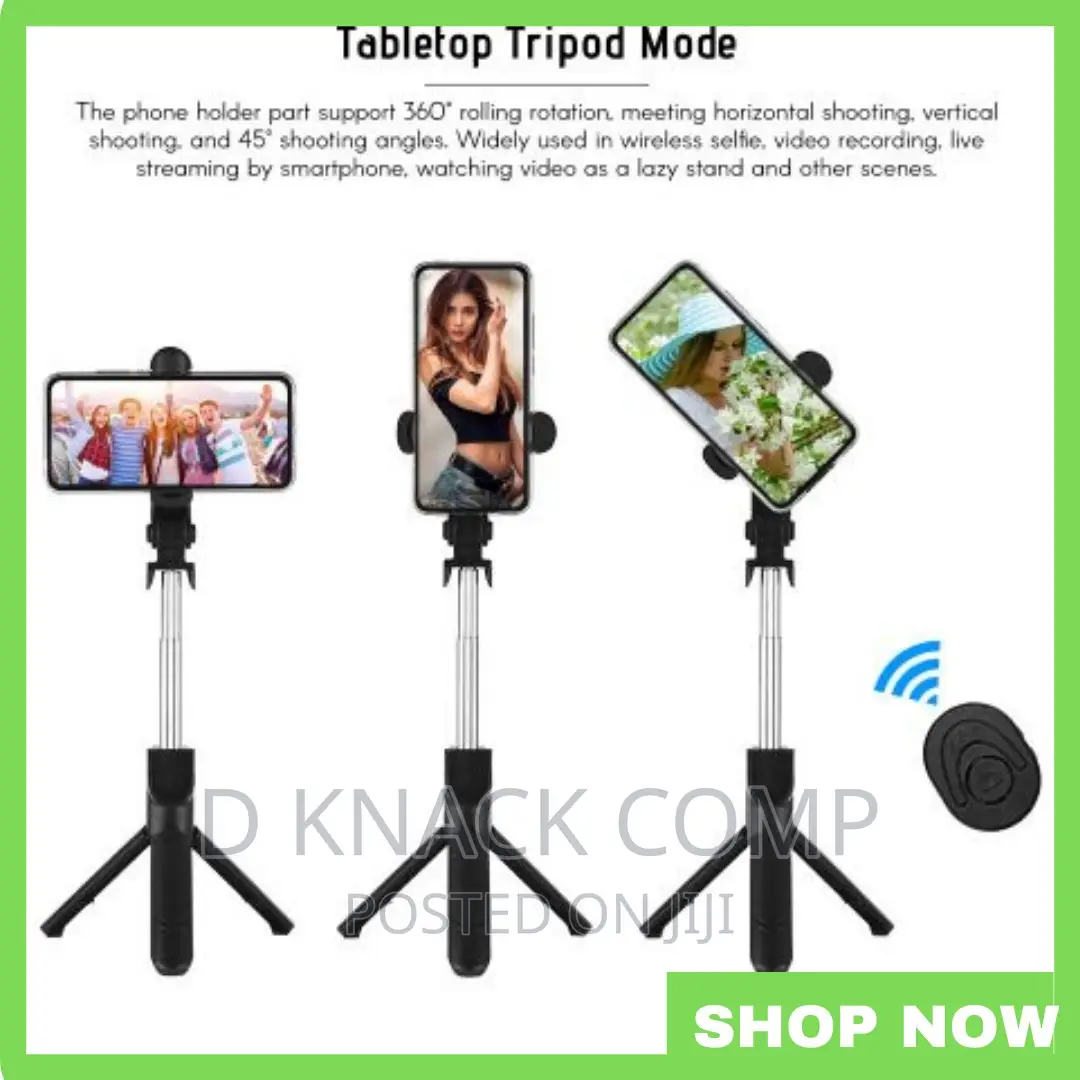 Led Light Wireless BT Selfie Stick for Phone Handheld
