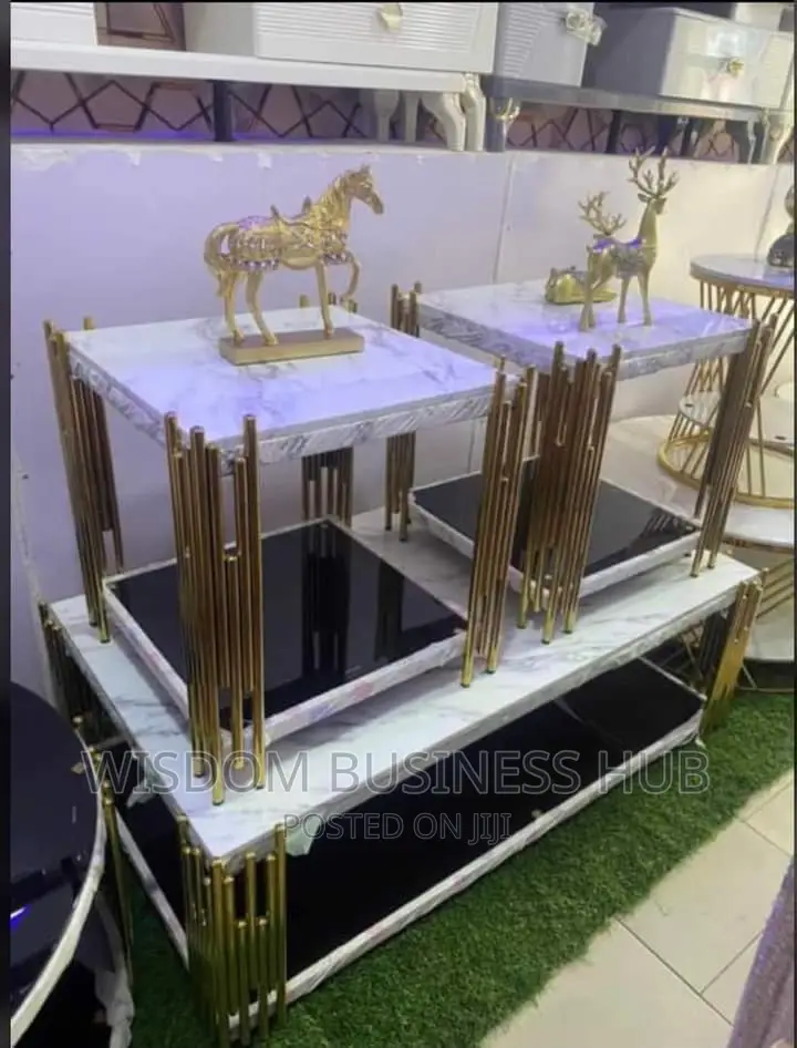 Center Table With Two Side Stools