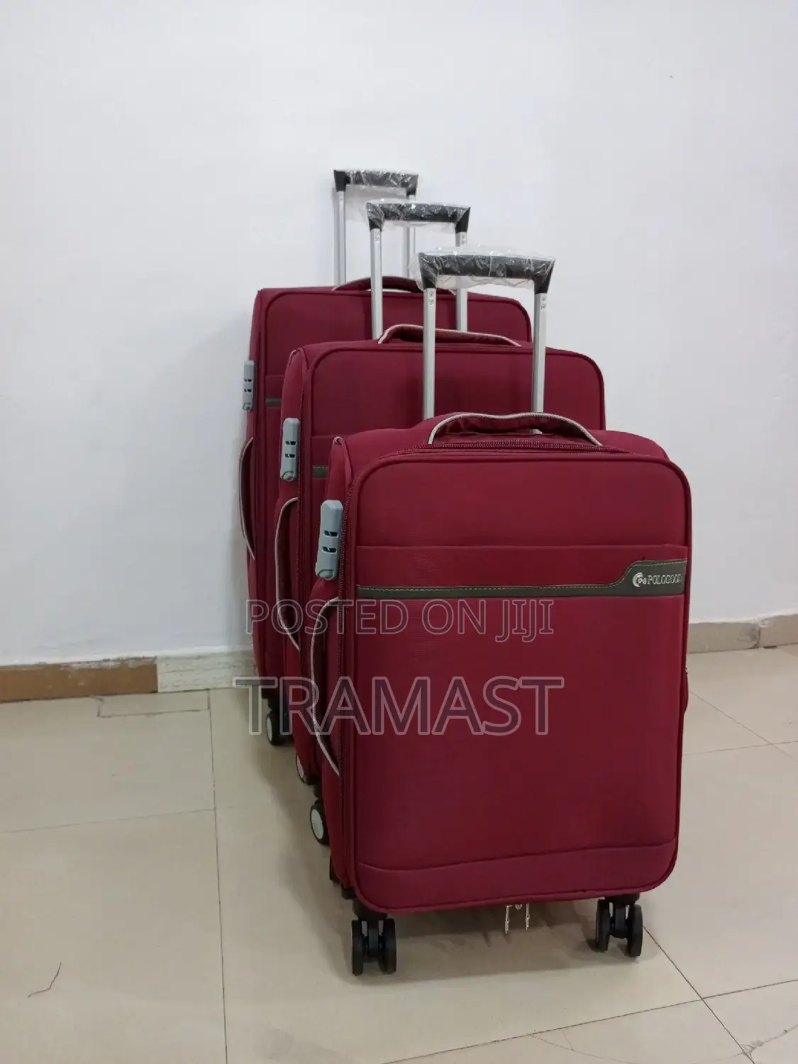 3 Set Red Wine Color Travel Luggage