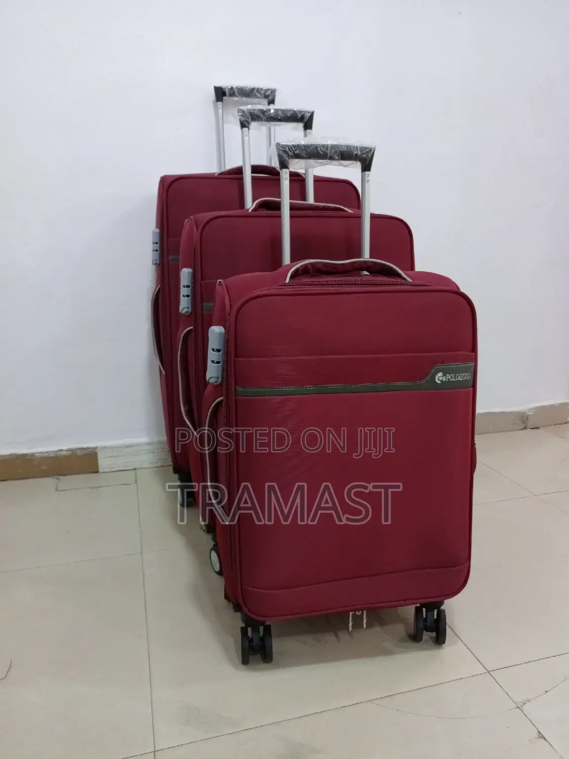3 Set Red Wine Color Travel Luggage