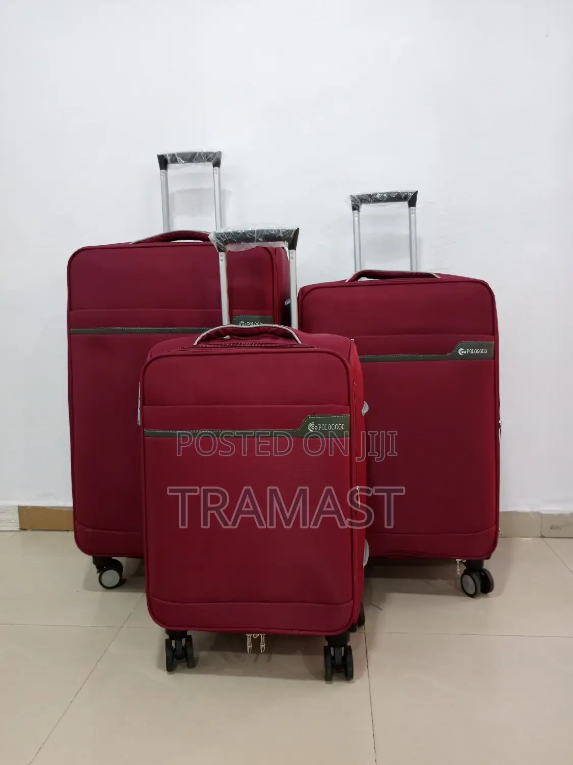 3 Set Red Wine Color Travel Luggage