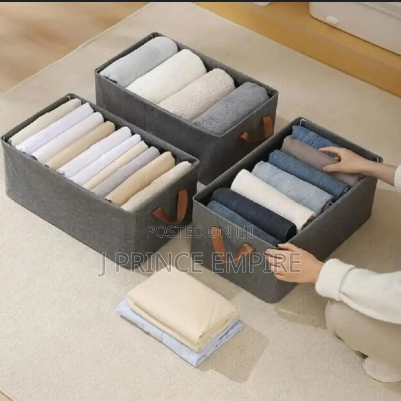 Large Storage Box With Handles (Multicolour Box) (Set Of 1)