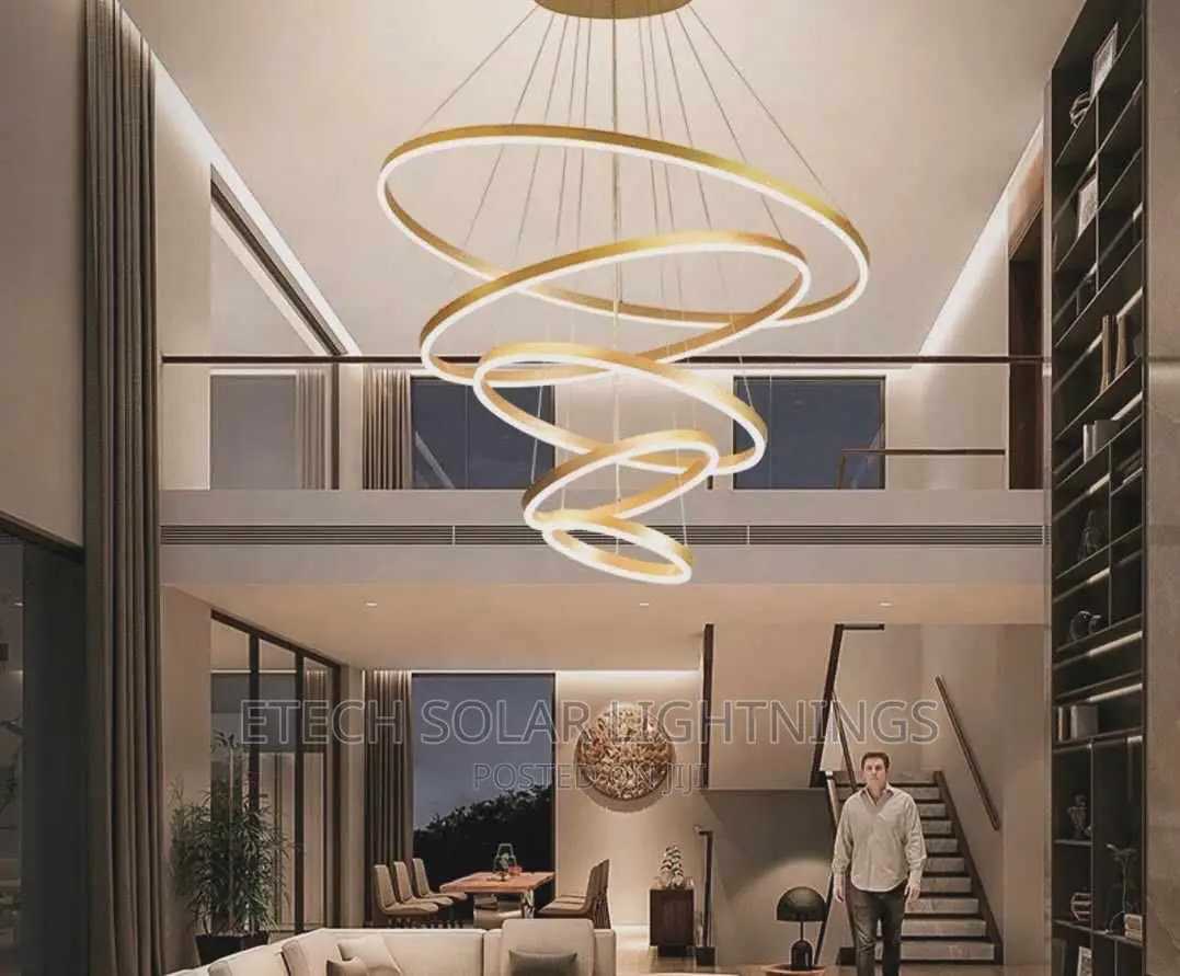 900mm 5 Ring L E D Dropping Chandelier Light for Living Room