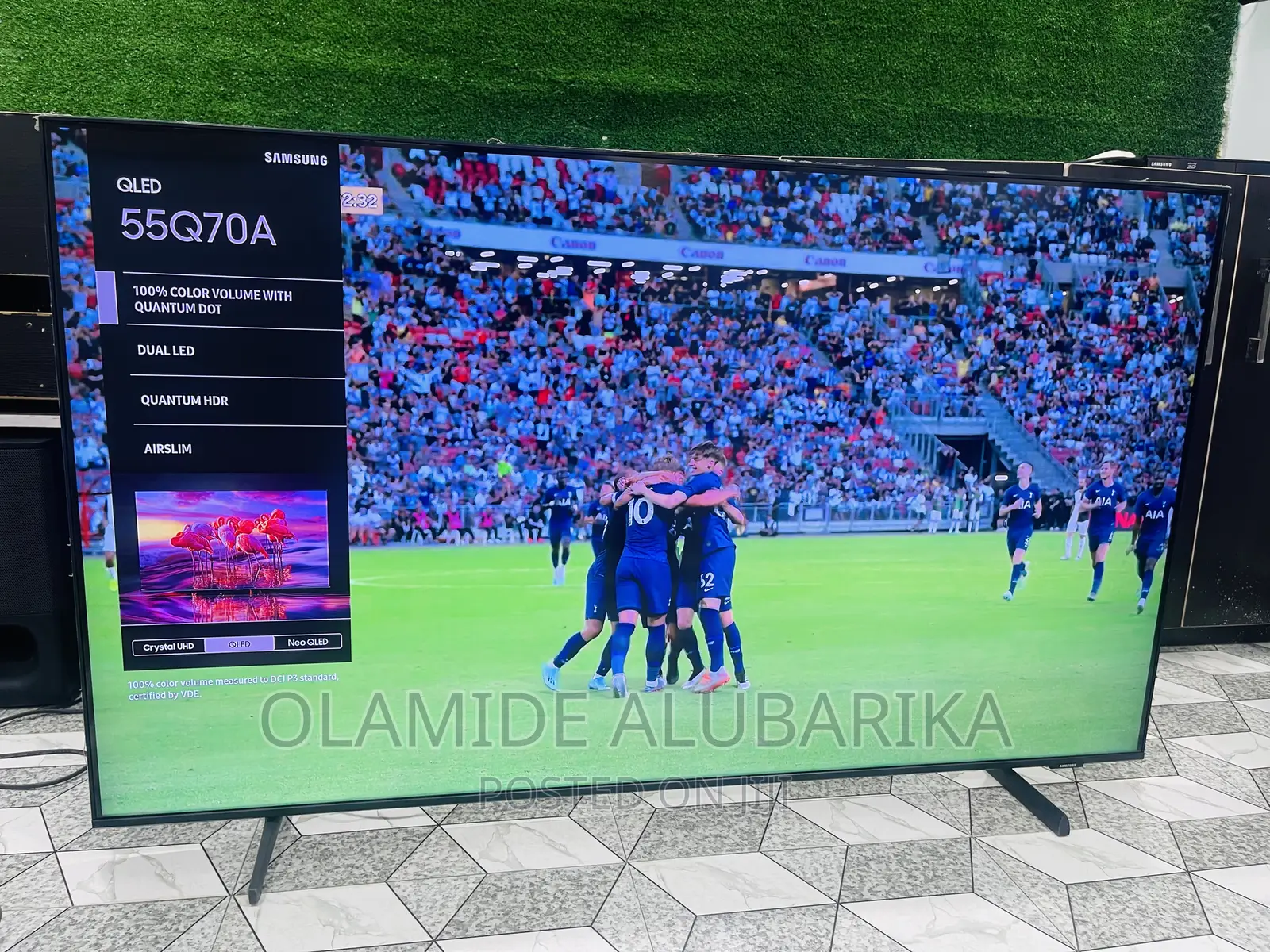 Samsung Qled 55” Air Slim Q70a Quantum Dot Processor HDR Tv