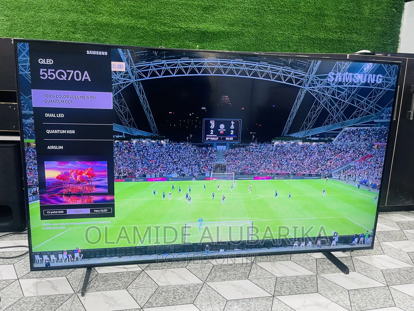 Samsung Qled 55” Air Slim Q70a Quantum Dot Processor HDR Tv