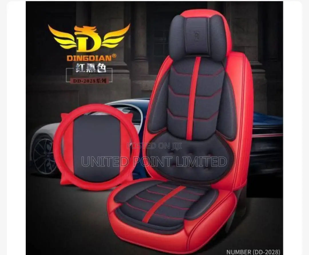 R Power Leather Seat Cover Red And Black Abj