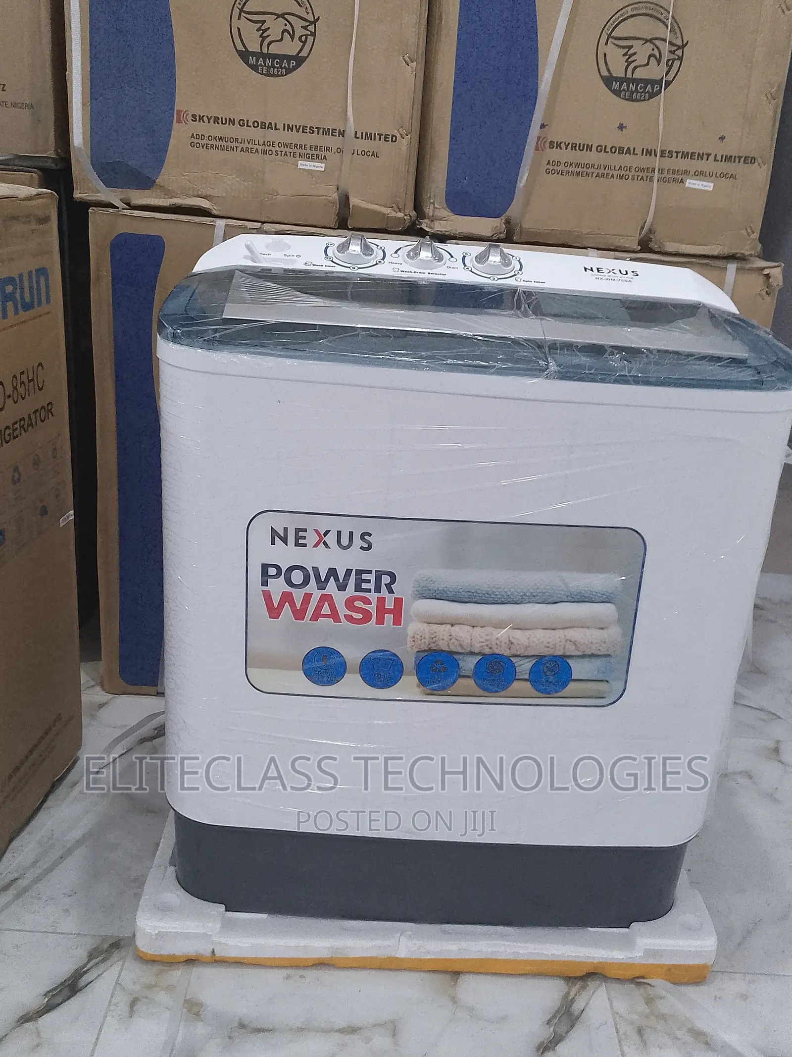 New Nexus NX-WM-75SA Twin Tub Wash and Spin Washing Machine