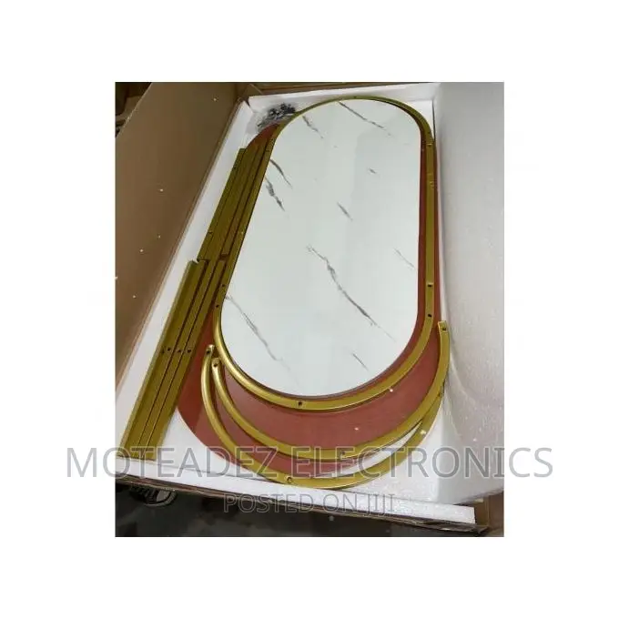 2 Layer Classic Design Center Tables With Gold Plated Strong Base