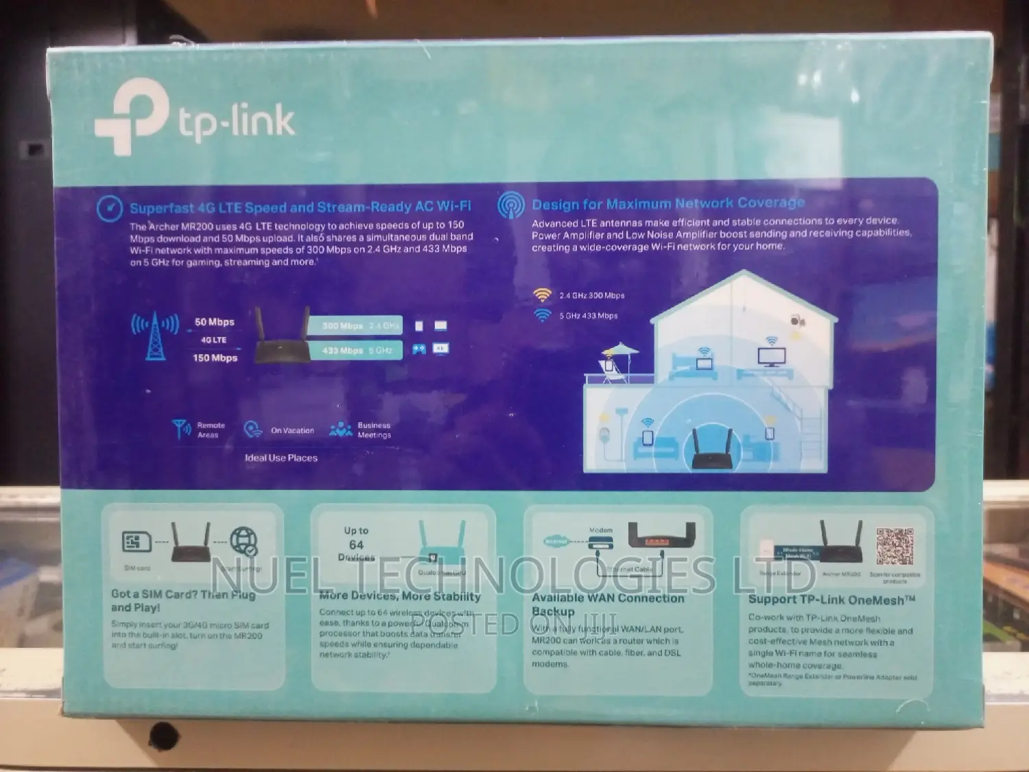Tp-Link AC750 Dual Band Wi-Fi 4G LTE Router