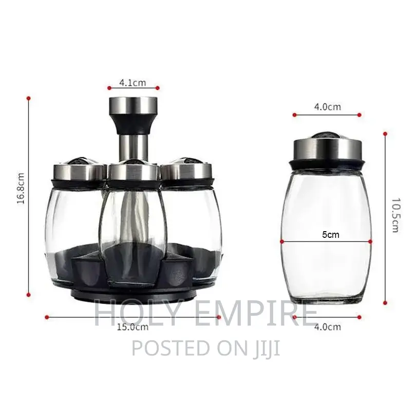 Transparent Jars for Spices Salt and Pepper Shaker Seasoning