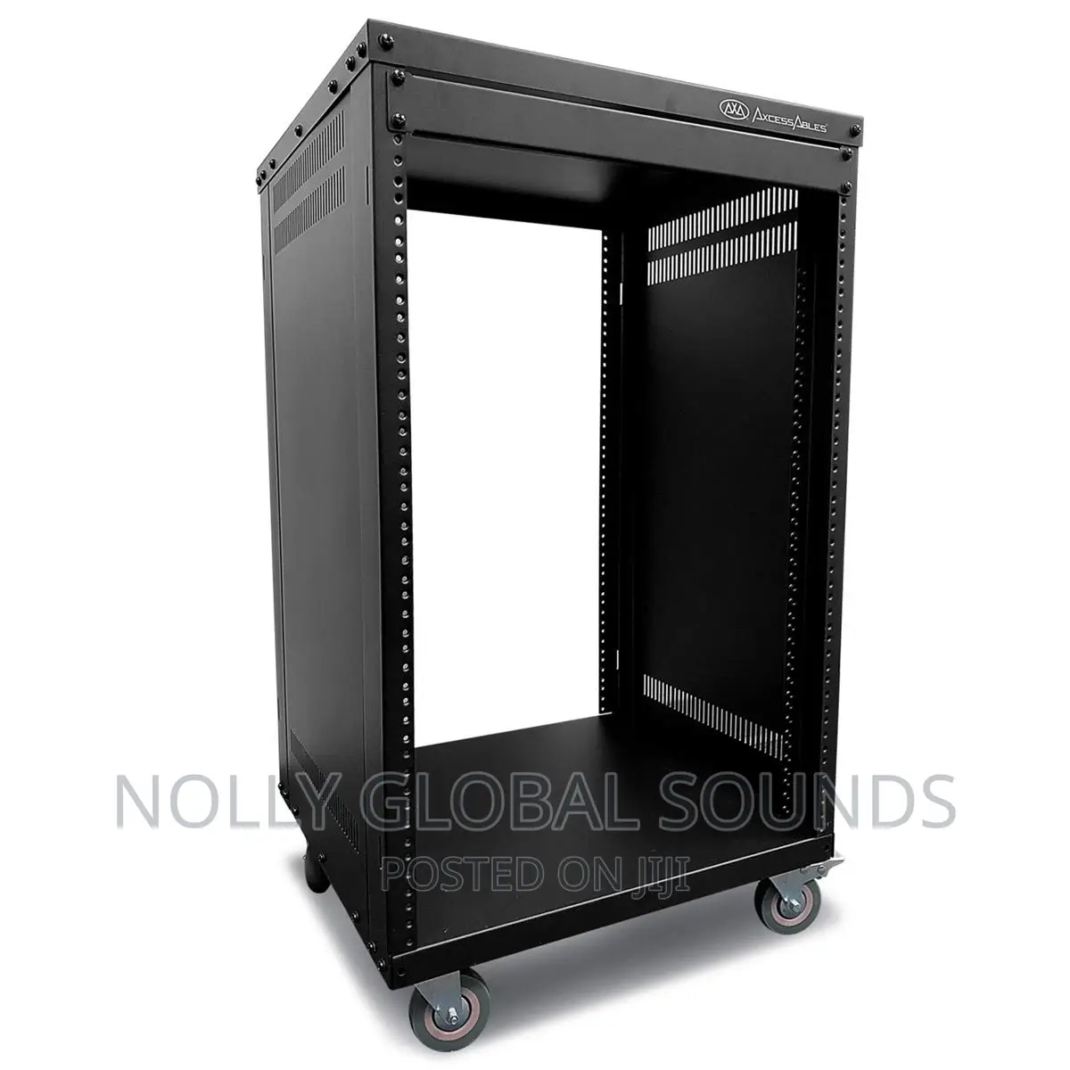 16U Amplifier/Equipment Rack Case With Wheels Metal Cabinet