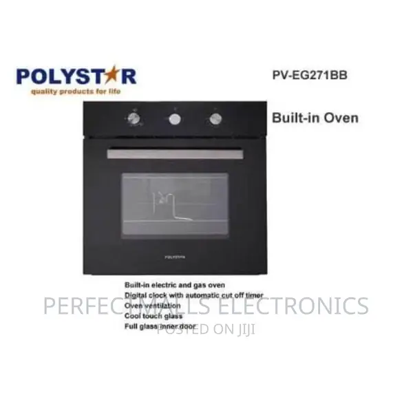 Polystar 60cm in-Built Electric Gas Oven Pv-Eg271bb