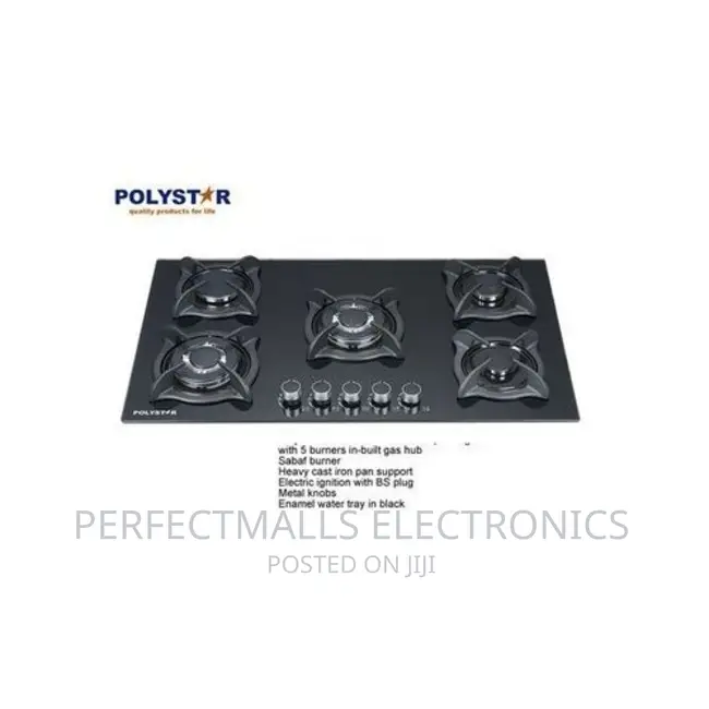 7mm 5 Gas Burner Tempered Gas Hub – Pv-Ba8705agps