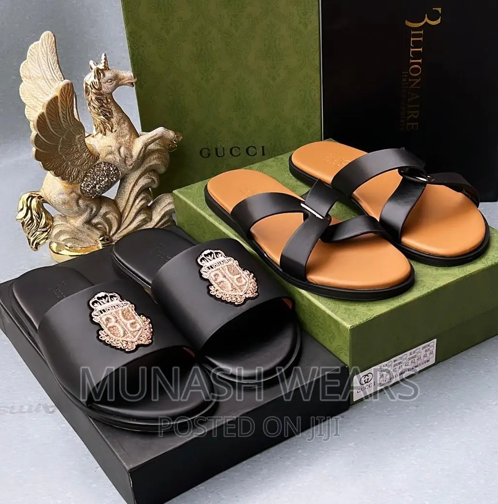 Gucci X Billionaire Leather Slipers