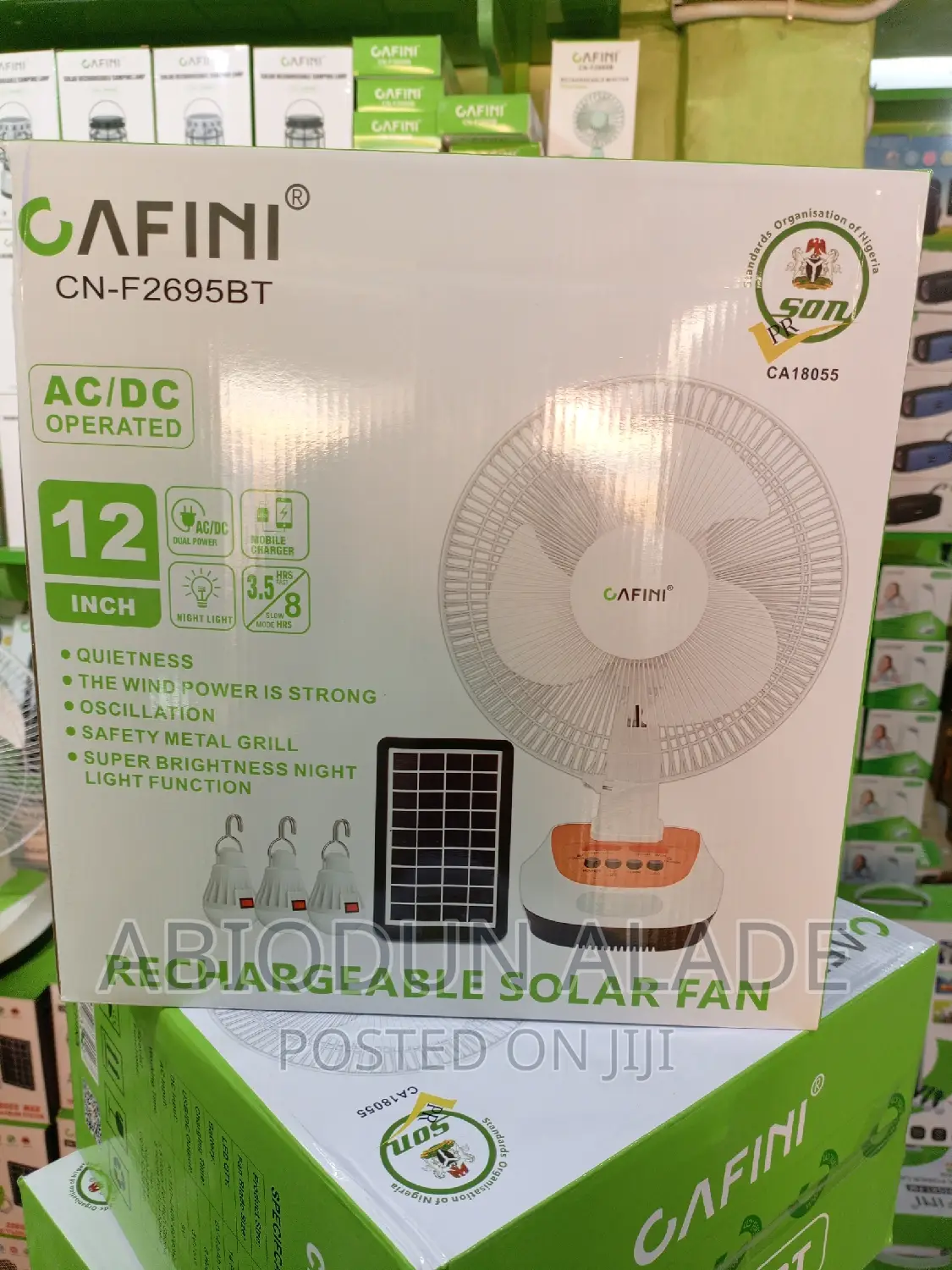 12 Inches Cafini Rechargeable Fan