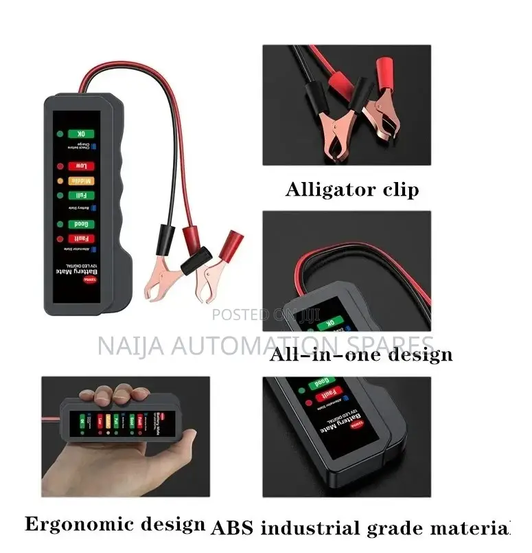 Mini 12V Design Car Battery and Alternator Tester.
