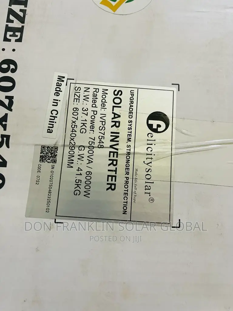 7.5kva/48v Felicity None Hybrid Solar Pure Sine Wave Inverte